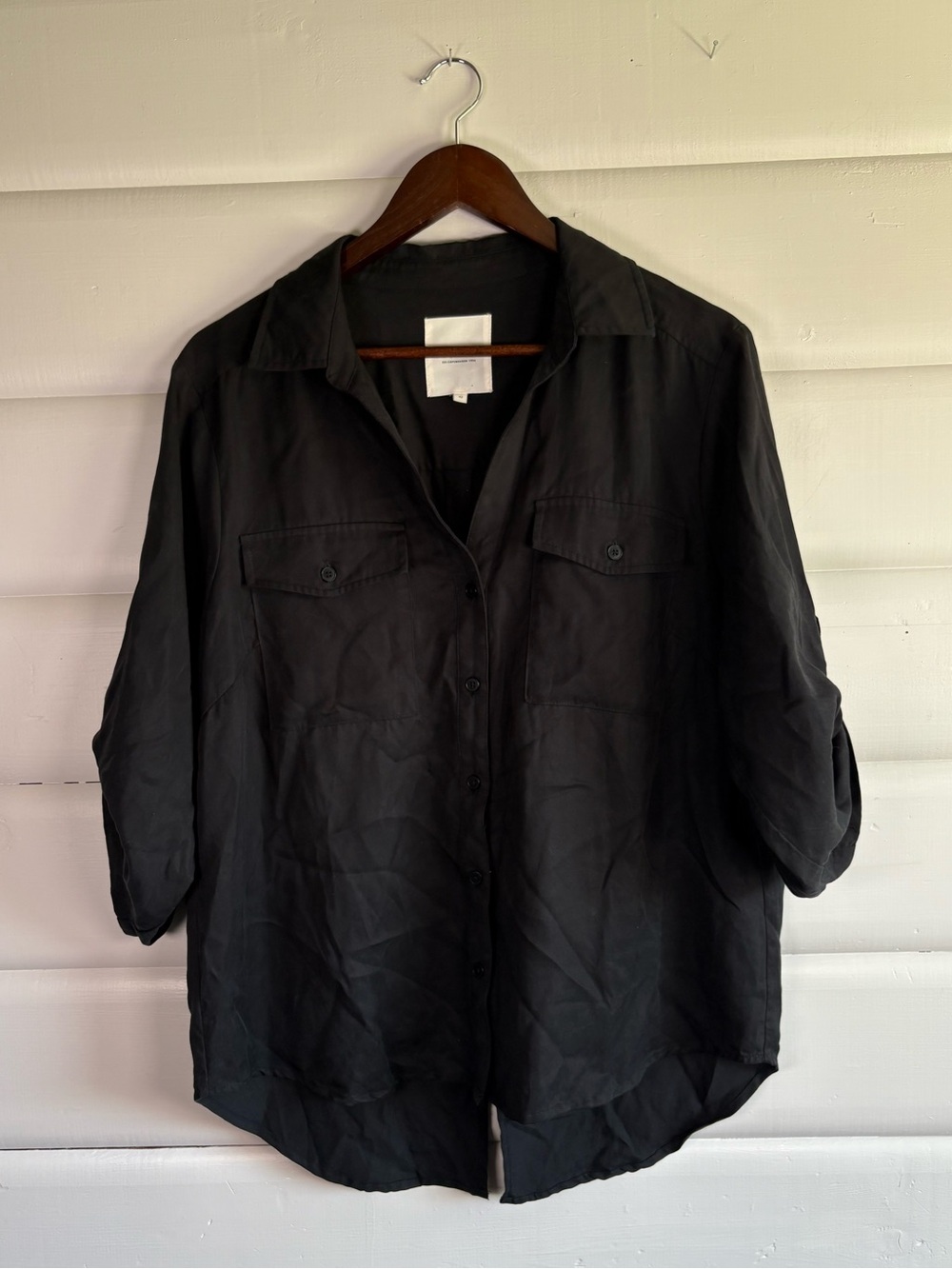 Part Two Copenhagen CorriePW SH 100% TENCEL Black Utility Shirt EU 42 L